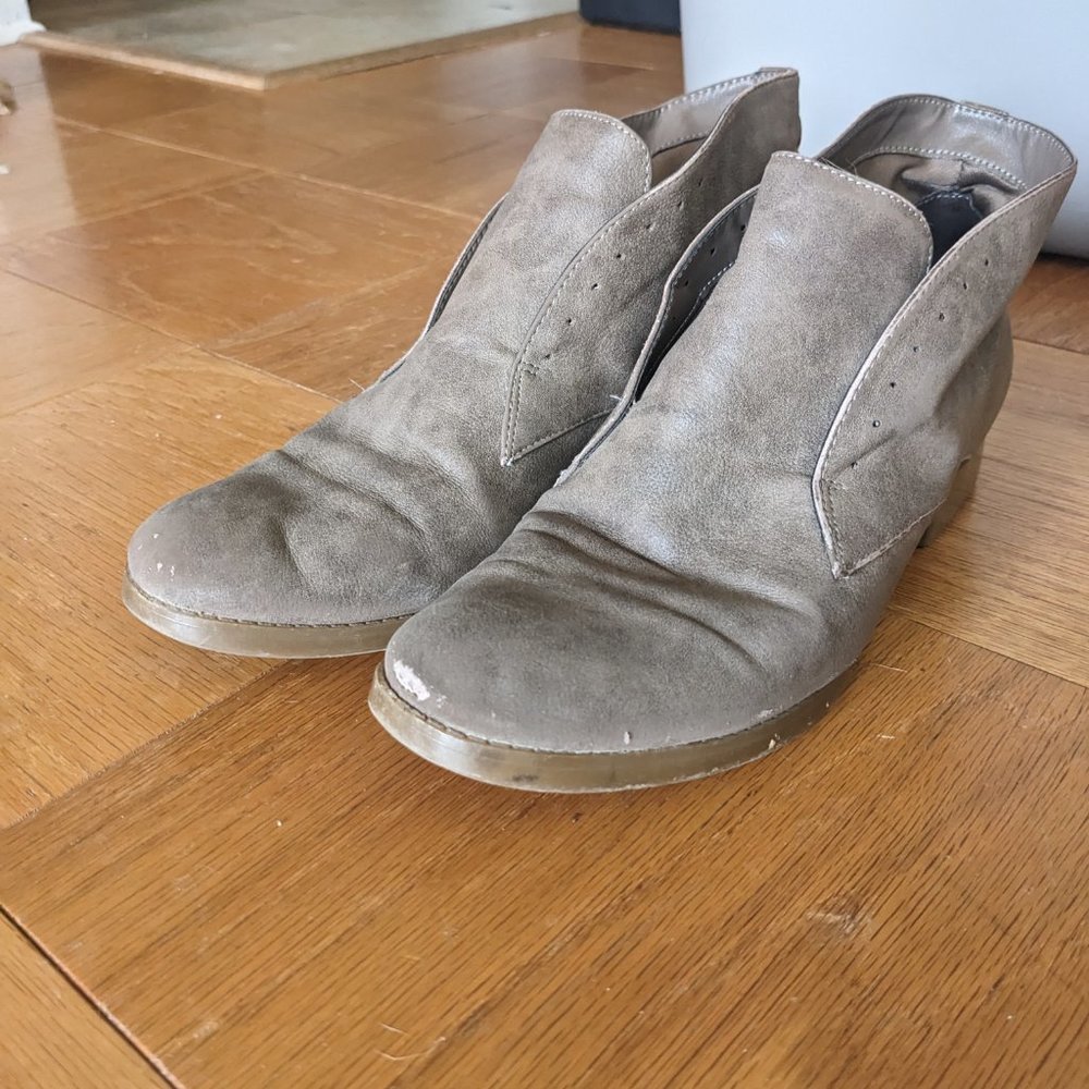 Brown, Tan, Indigo Rd Booties, size 10